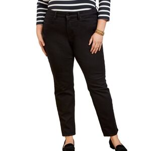 Talbots Black Slim Ankle High Waist Relaxed Jeans (14)